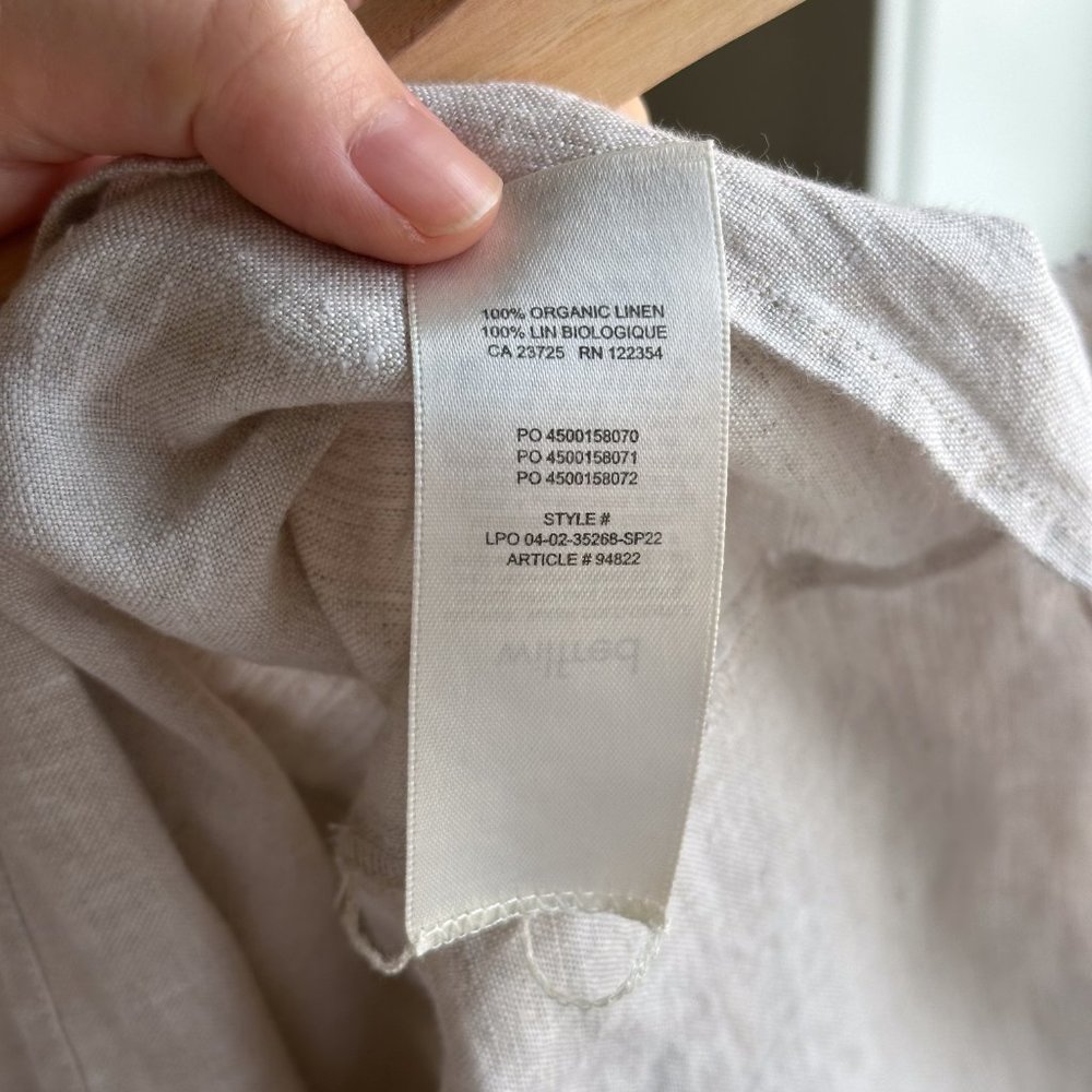 Aritzia Wilfred Dickinson Linen Blouse | Beige | Size: Small - Picture 2 of 6